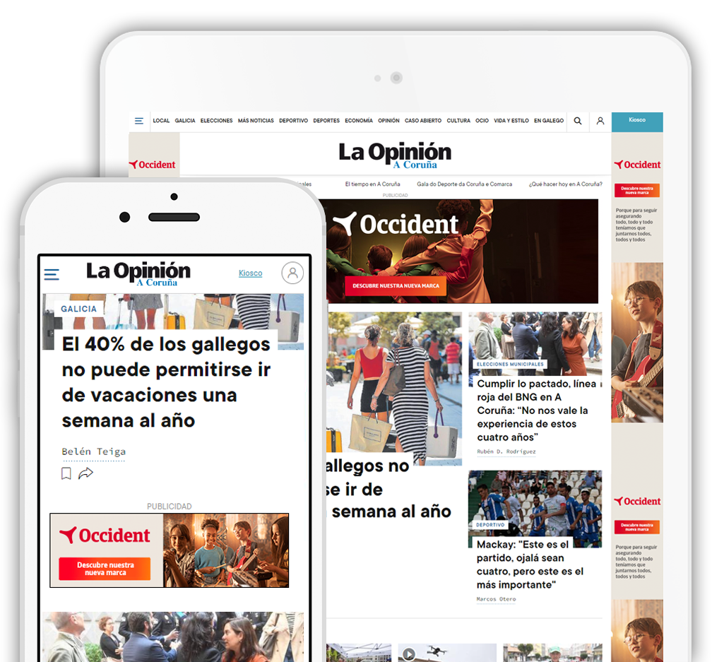 La página web de La Opinión A Coruña en distintos dispositivos